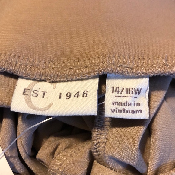 NWT EST. Plus Sportswear Dune Color Pants - Picture 9 of 11